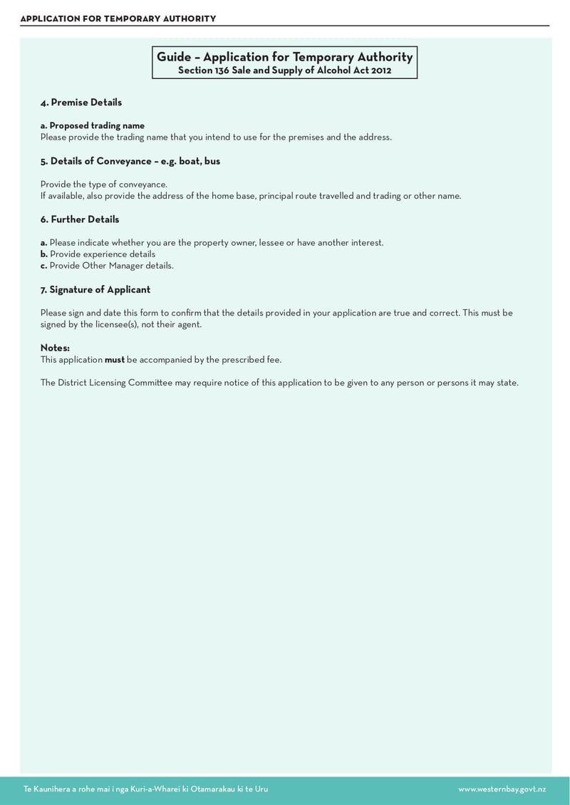 Large thumbnail of Application for Temporary Authority - Jan 2020