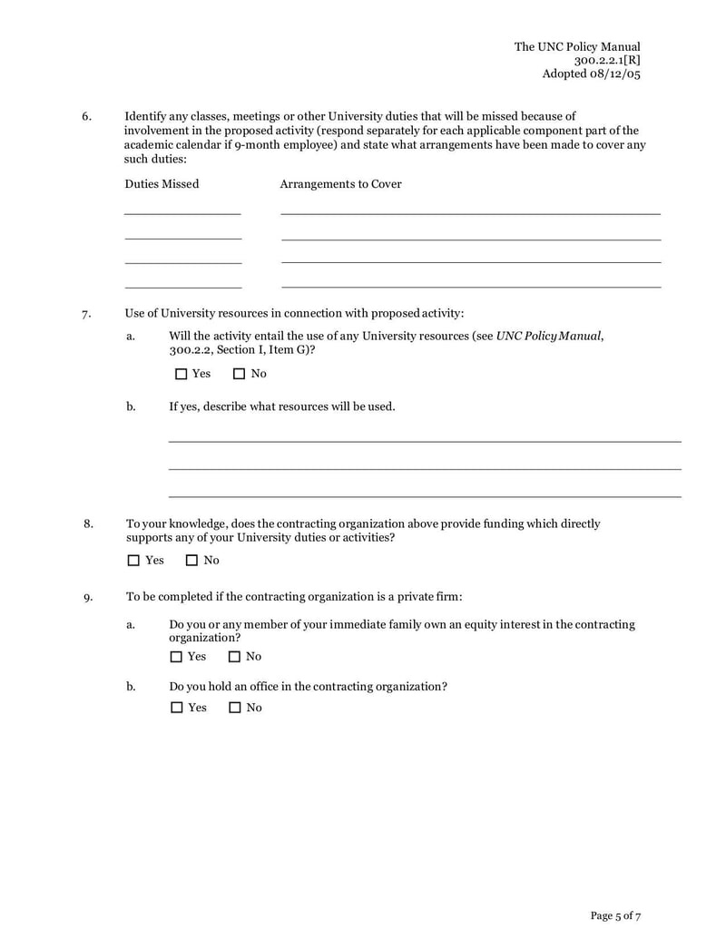 Large thumbnail of Notice of Intent to Engage in External Professional Activities for Pay - Mar 2018