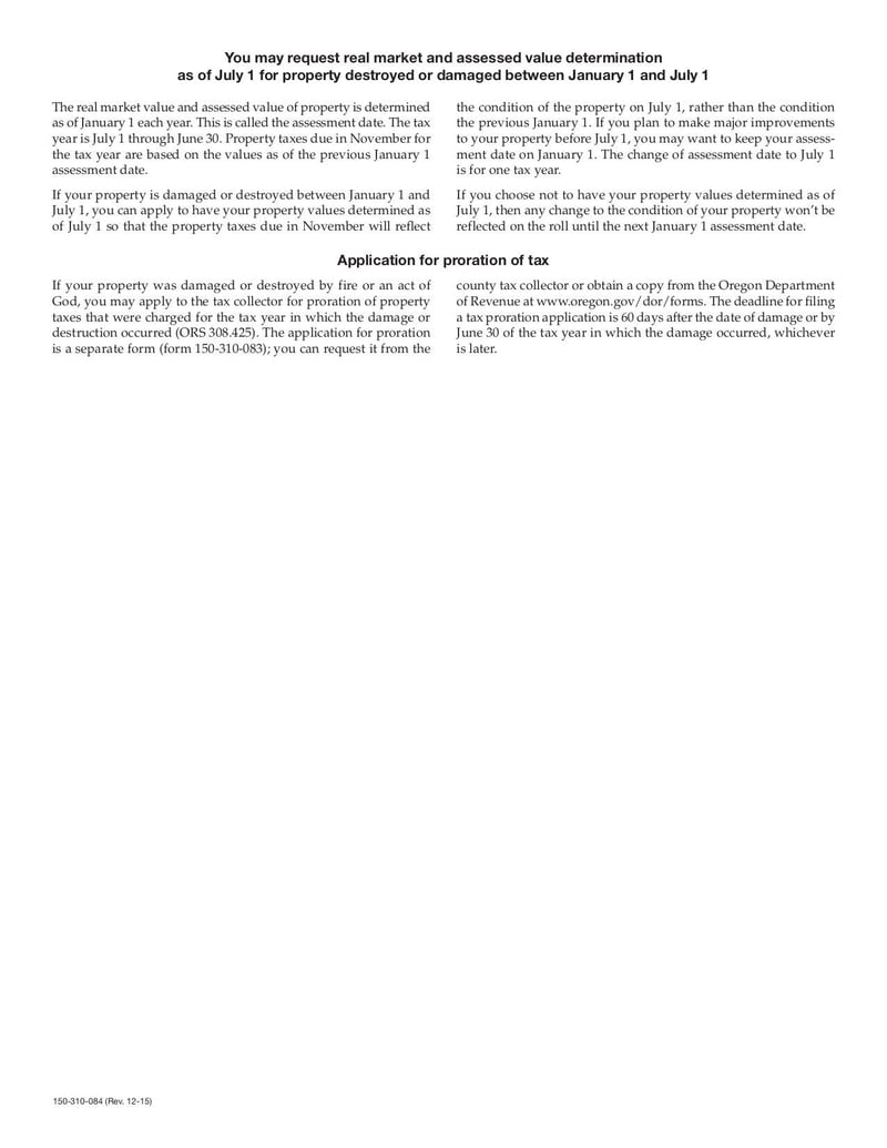 Large thumbnail of Application for Reassessment of Destroyed or Damaged Property - Nov 2015