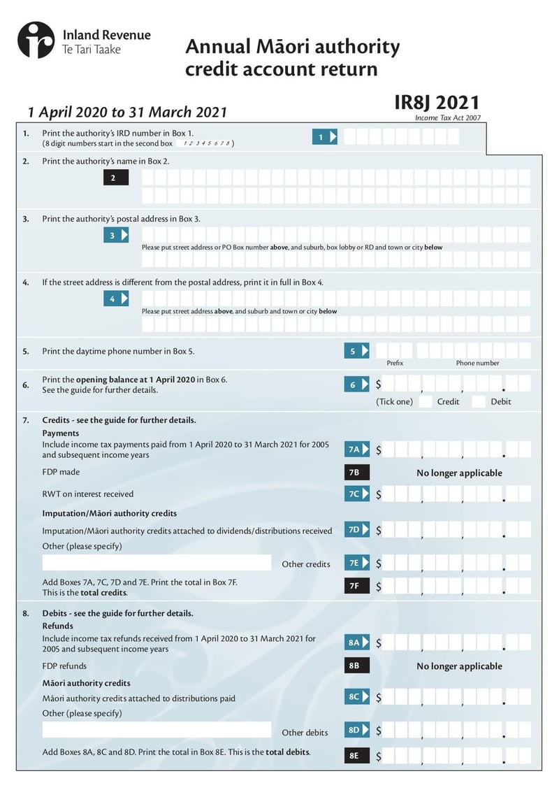 Large thumbnail of Form IR8J - Jan 2021