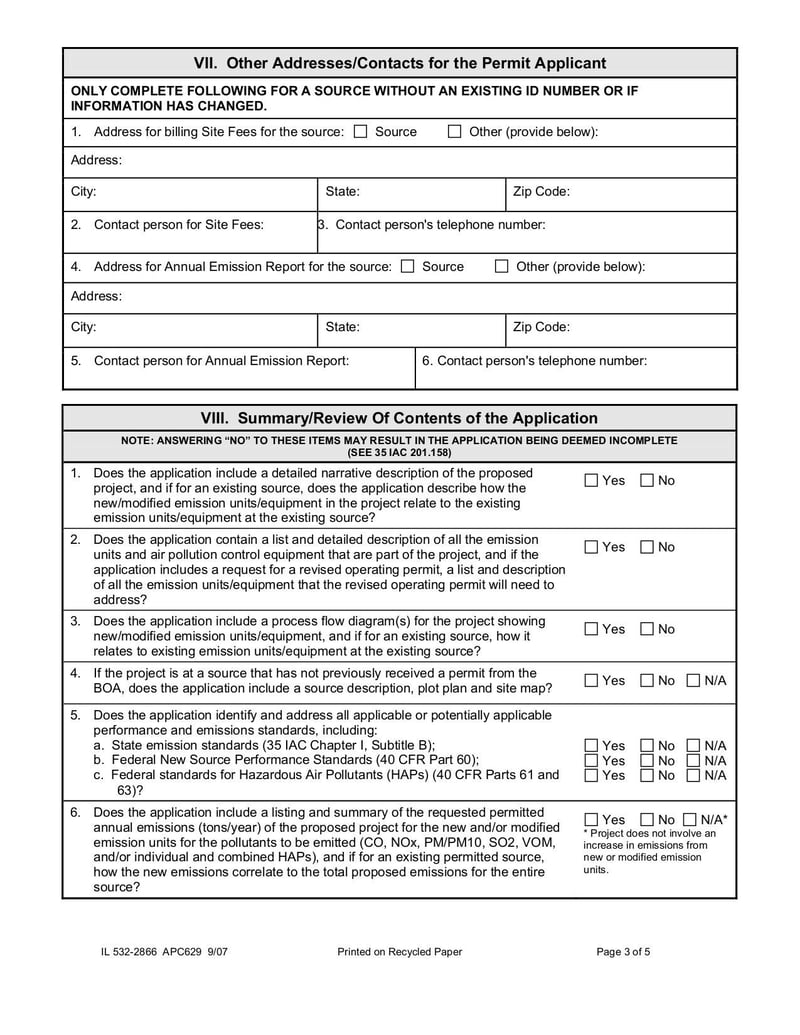 Large thumbnail of APC629 - Application for a Construction and/or Operating Permit for a Lifetime Source - Oct 2007