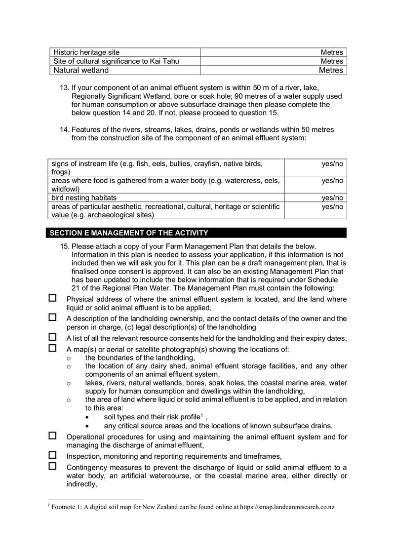 Large thumbnail of Form 29 Use of Land for the Construction Use and Maintenance of a Component of an Animal Effluent System - Jun 2022