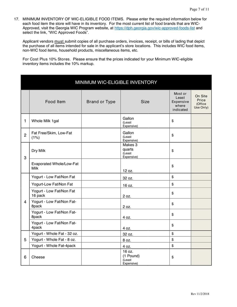 Large thumbnail of Georgia WIC Program Corporate Attachment Form