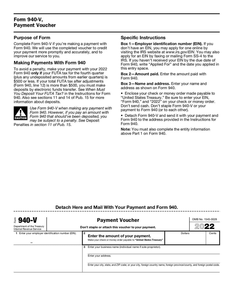 Large thumbnail of Form 940 - Jan 2022
