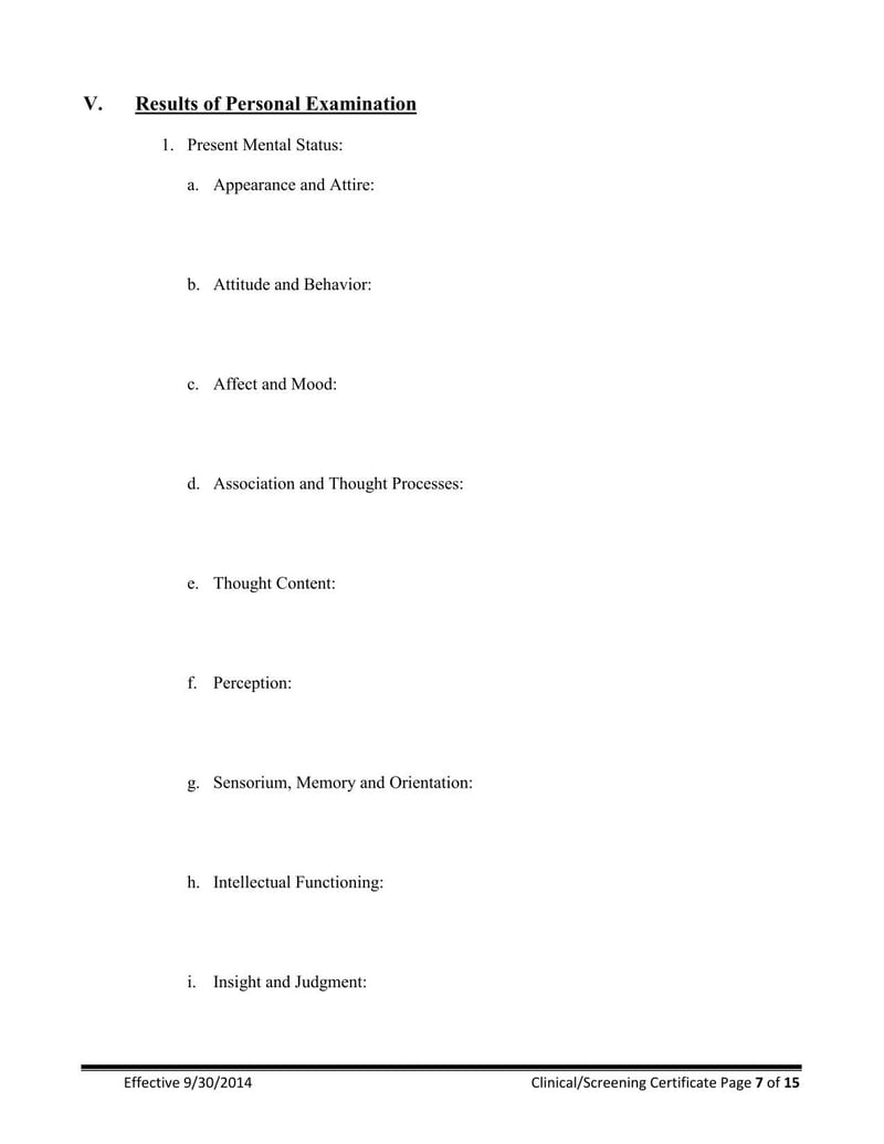 Large thumbnail of New Jersey Clinical Screening Certificate for Involuntary Commitment of Mentally Ill Adults