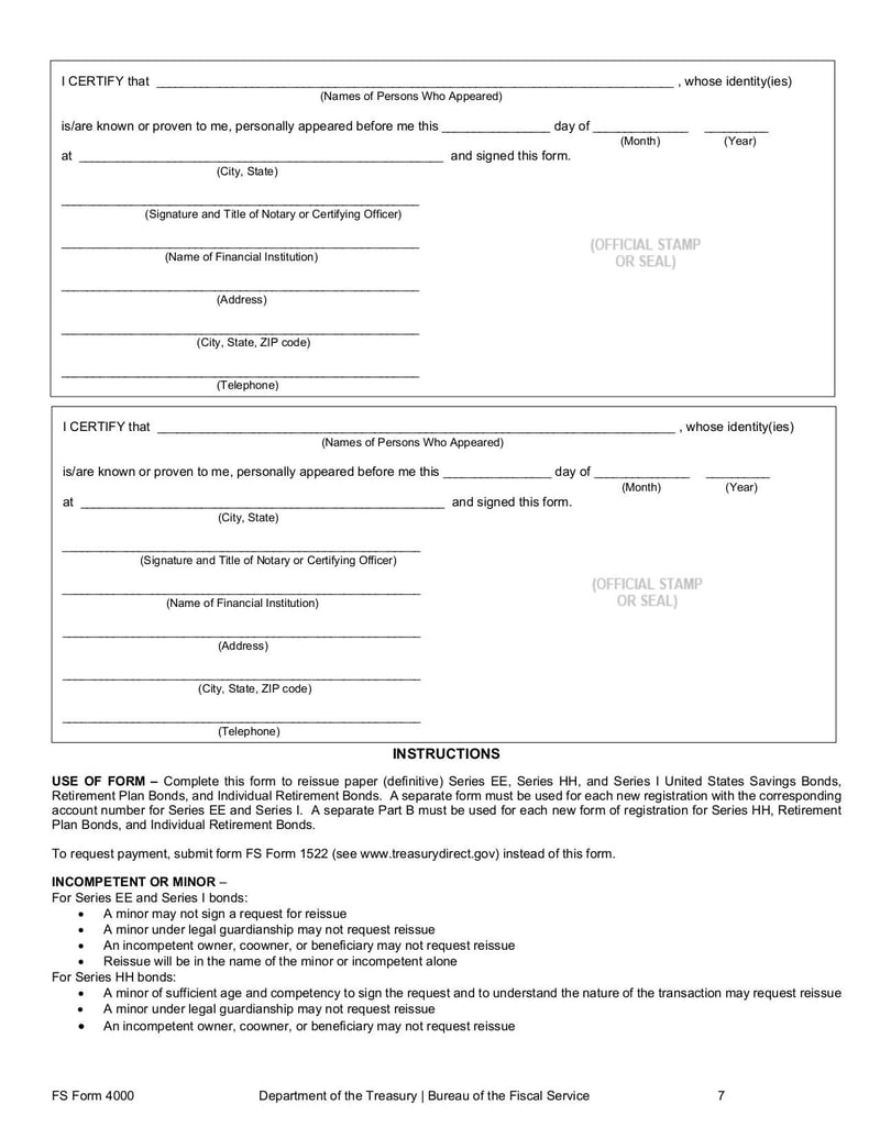Large thumbnail of FS Form 4000 - Aug 2022