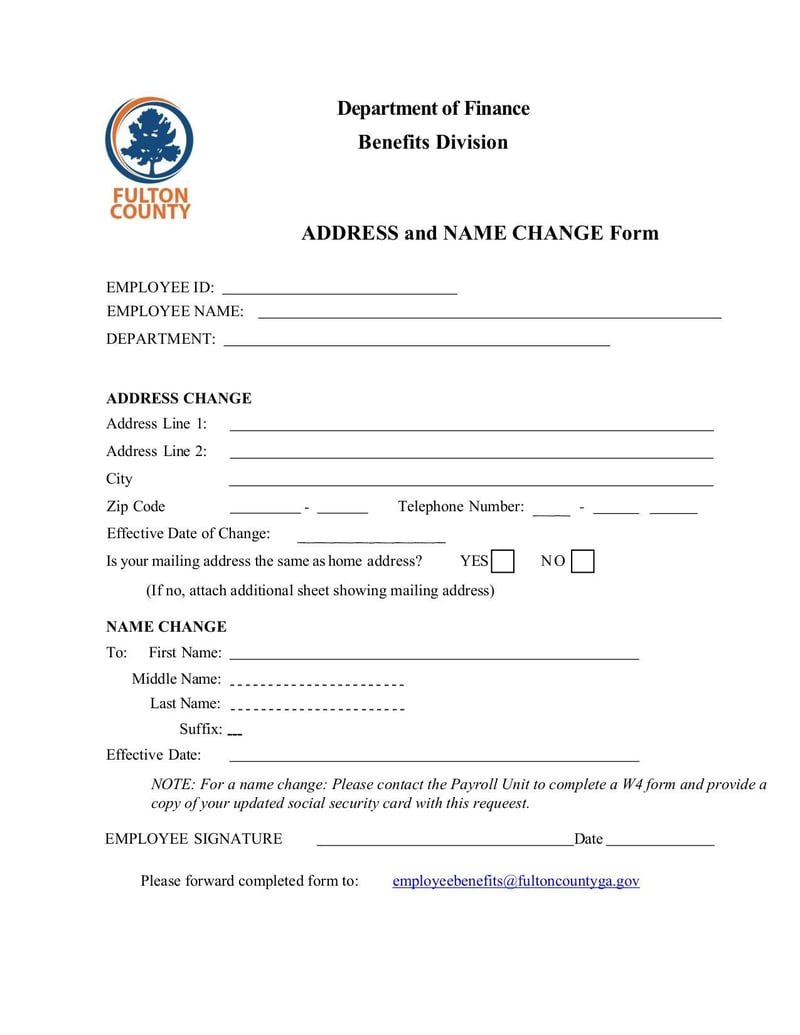 Large thumbnail of Address Change Form - Apr 2020