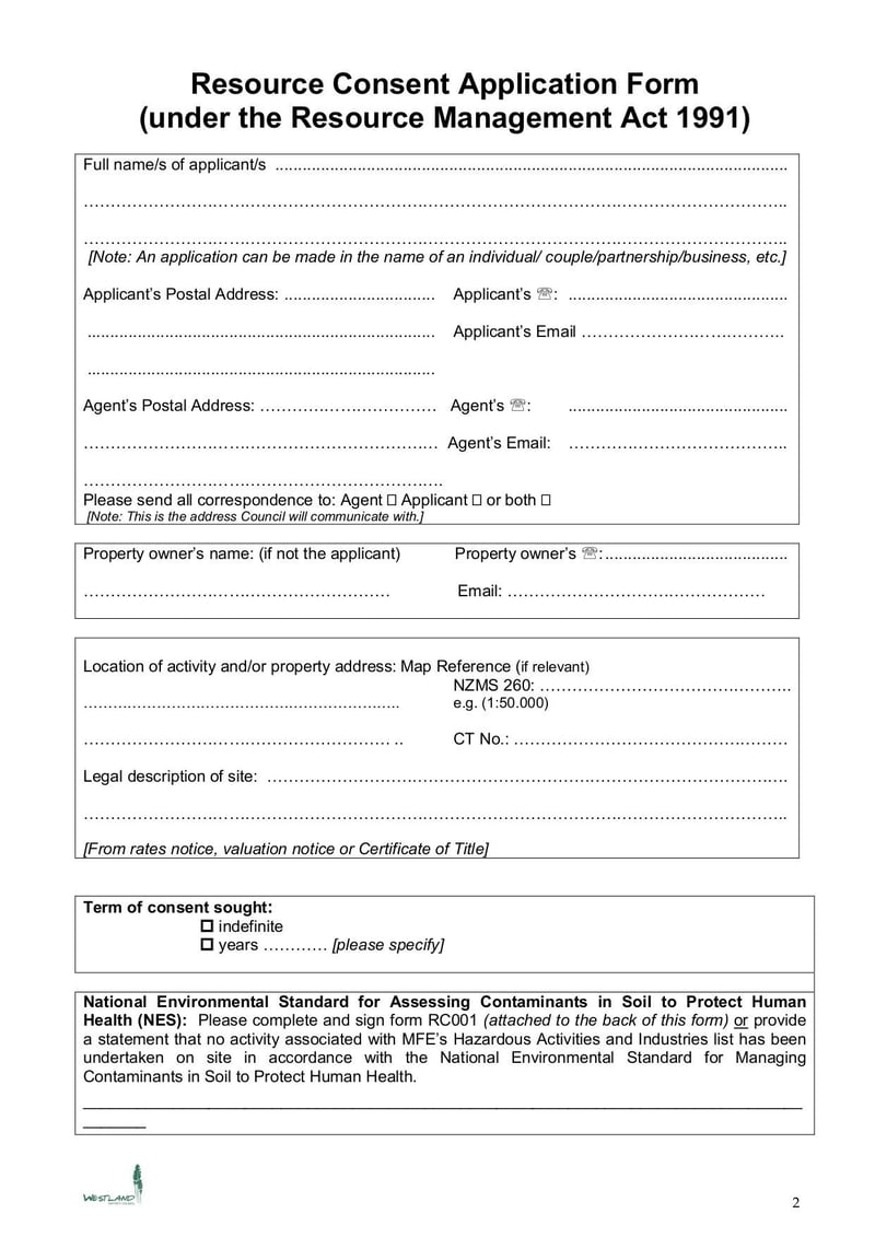 Large thumbnail of Application Form and Assessment of Environmental Effects Single Dwelling in a Rural Zone - Nov 2017
