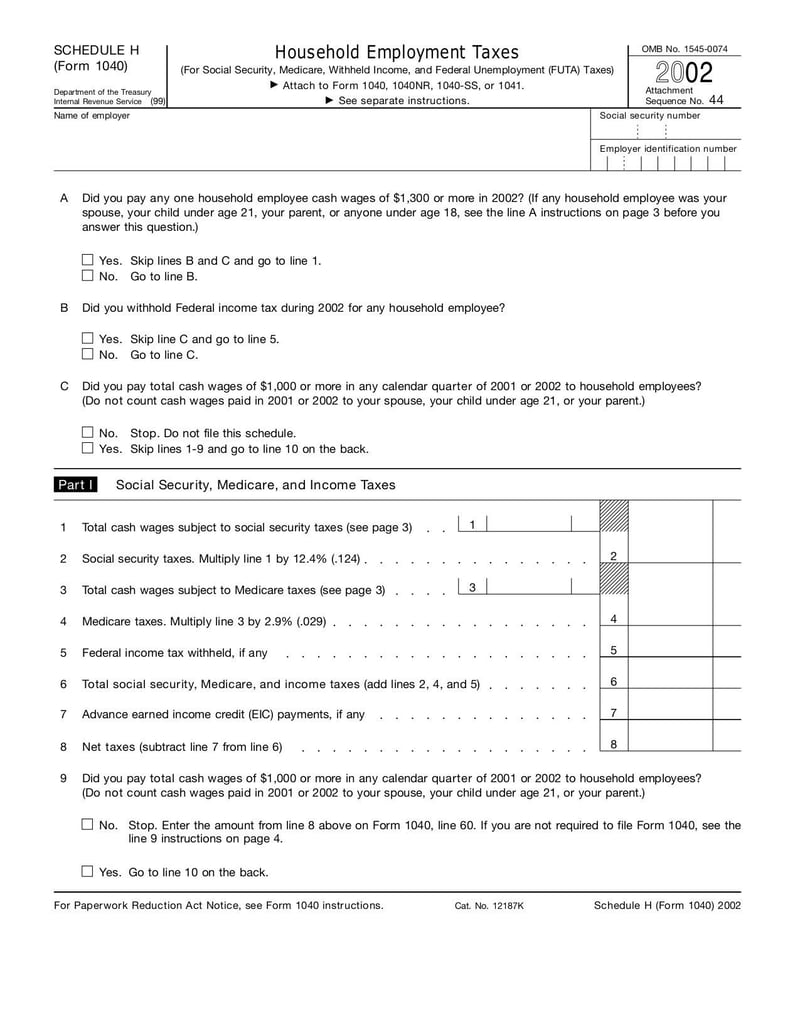 Large thumbnail of Form 1040 (Schedule H) - Jun 2006