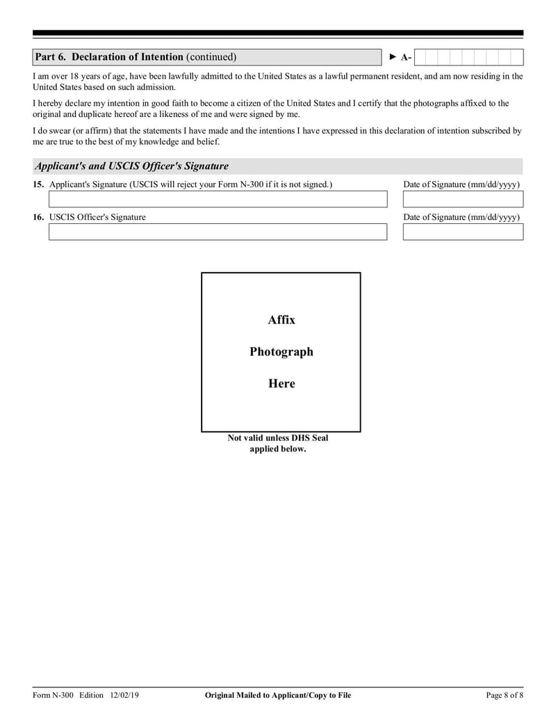 Large thumbnail of Form N-300 - Dec 2019