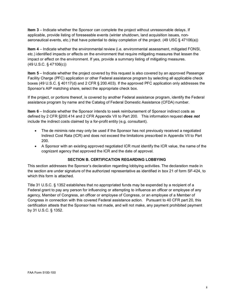 Large thumbnail of FAA Form 5100-100 - Aug 2020