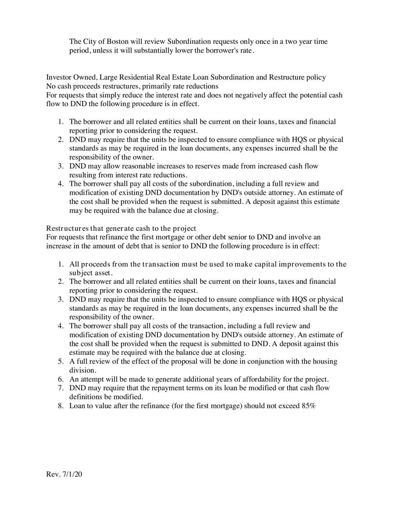 Large thumbnail of Application for Subordination of Mortgage Documentation Checklist - Jul 2021