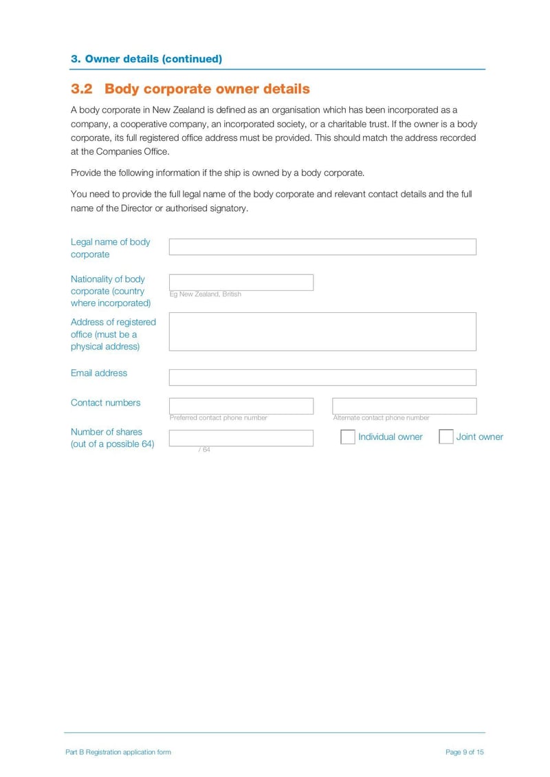Large thumbnail of Part B Registration Application (SR3) - Jul 2019