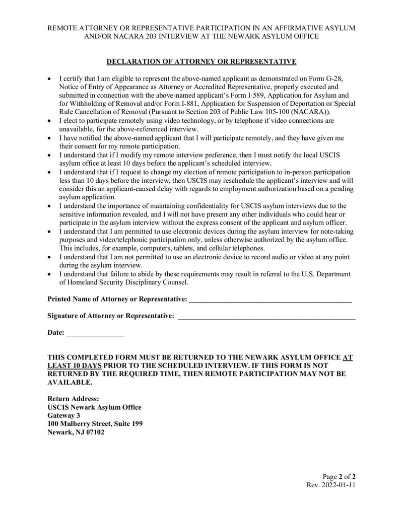 Large thumbnail of Newark Attorney Representative Remote Interview Participation Opt in Form - Jan 2022