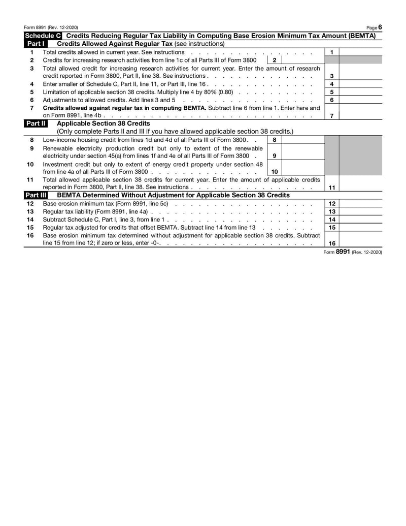 Large thumbnail of Form 8991 - Dec 2020