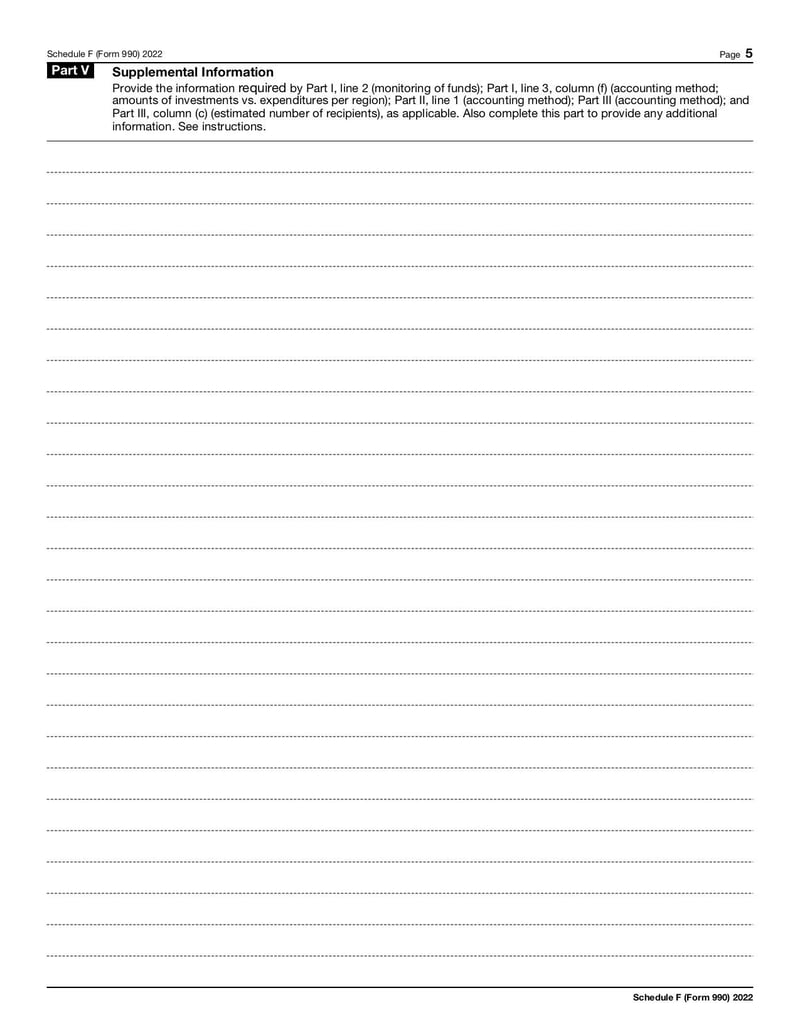 Large thumbnail of Schedule F (Form 990) - Jan 2022