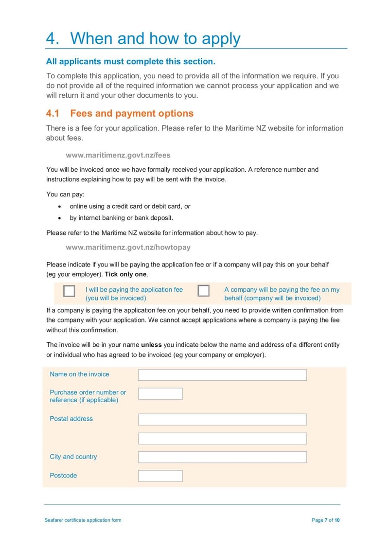 Large thumbnail of Seafarer Certificate Application Form - Oct 2020