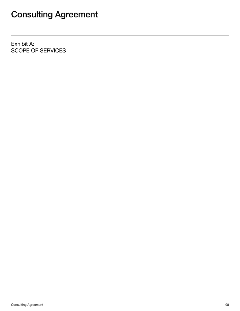 Consulting Contract Template for documenting scope, payments and legal terms between client and consultant