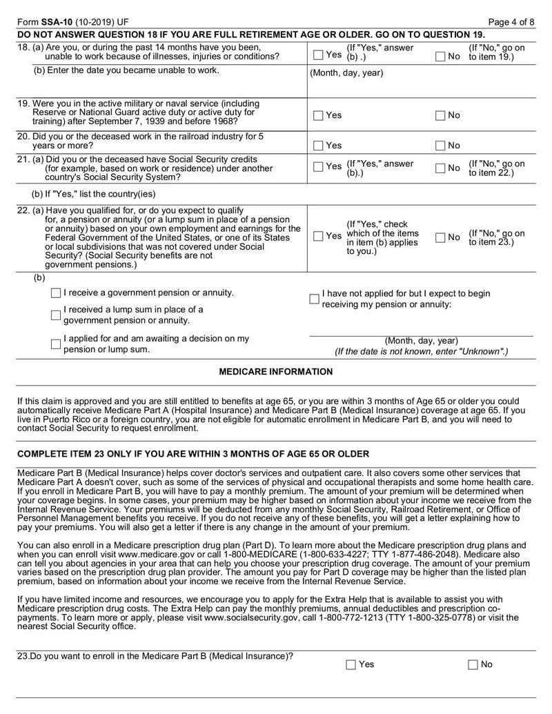Large thumbnail of Application for a Social Security Card | Form SSA-10 - Oct 2019