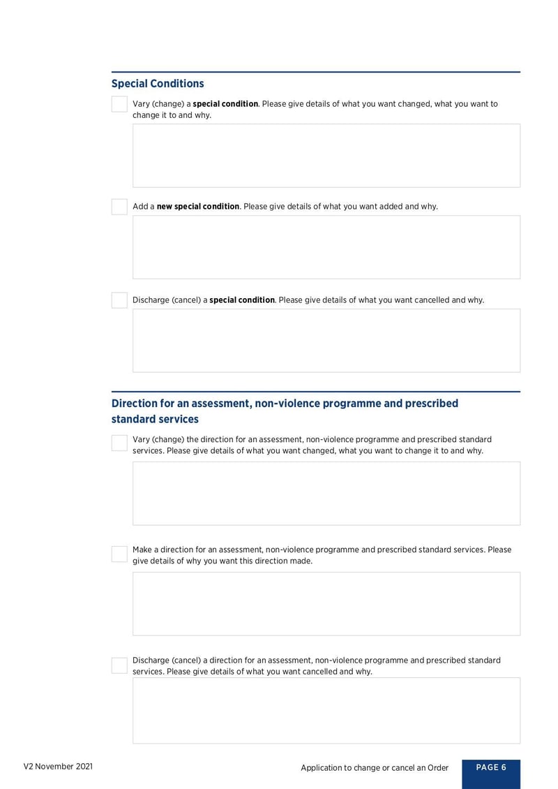 Large thumbnail of Application to Change or Cancel an Order - May 2022