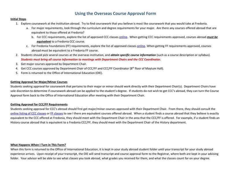 Large thumbnail of SUNY Fredonia International Course Approval Form