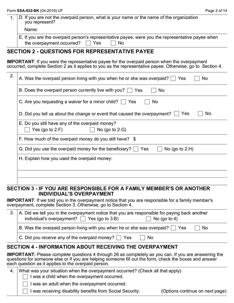 Large thumbnail of Form SSA-632-BK - May 2020