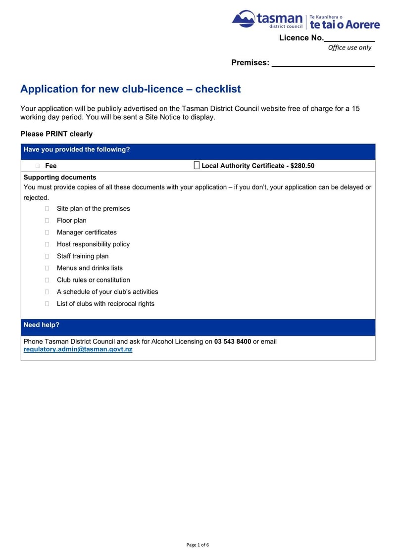 Large thumbnail of New Zealand Application for a New Club-Licence