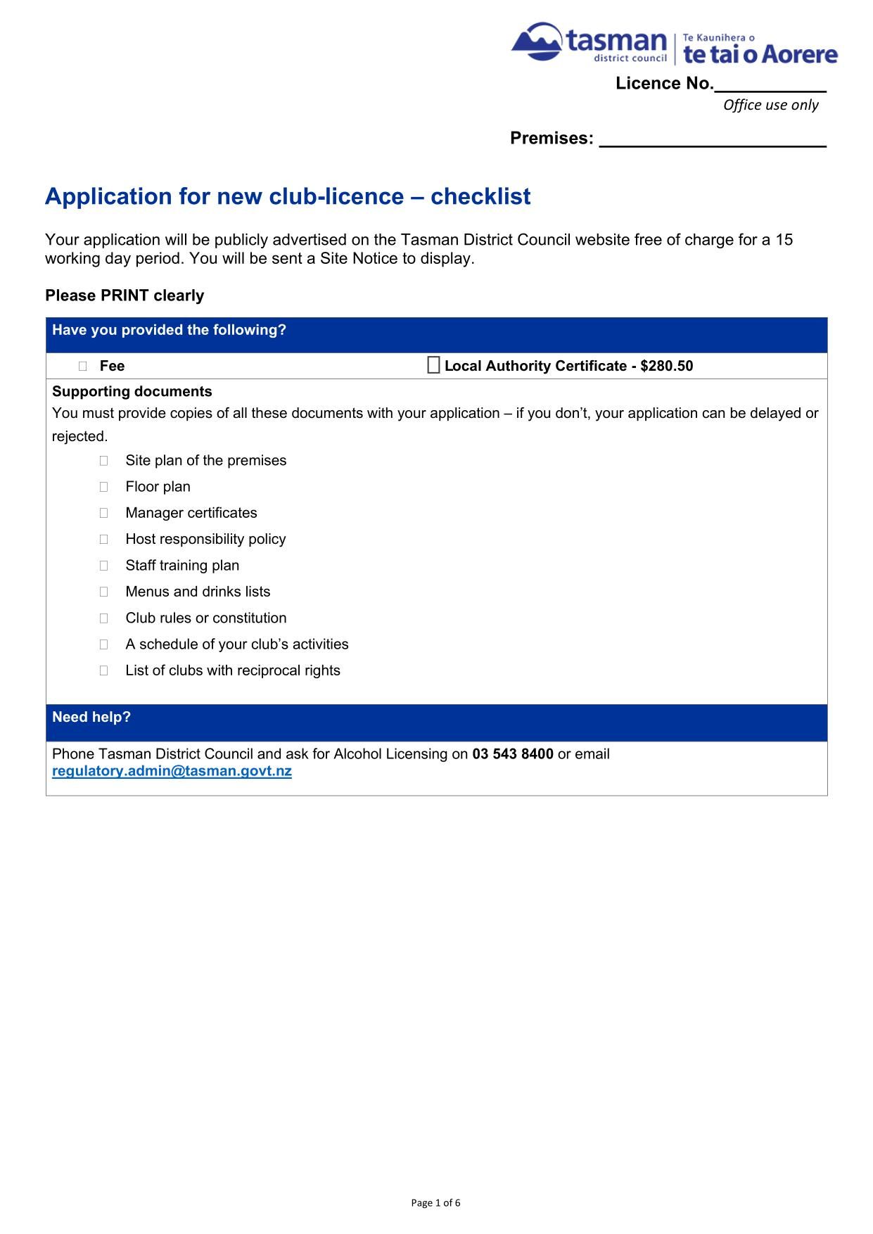 New Zealand Application for a New Club-Licence | Fill and sign with Lumin