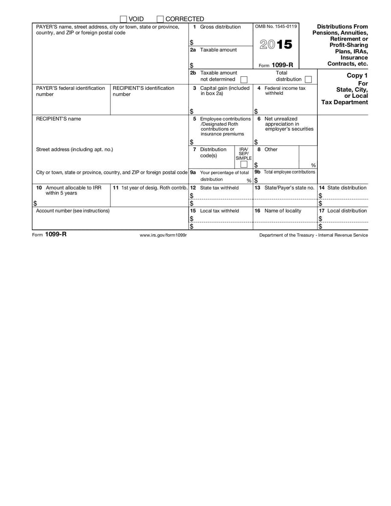 Large thumbnail of Form 1099-R - Sep 2015