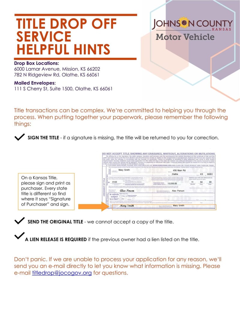 Large thumbnail of Johnson MV Title Drop Off Service Application