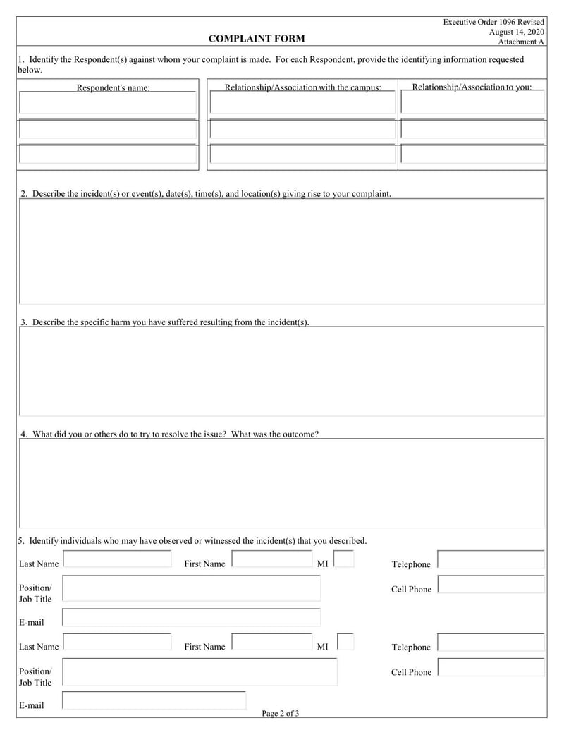 Large thumbnail of The California State University Complaint Form