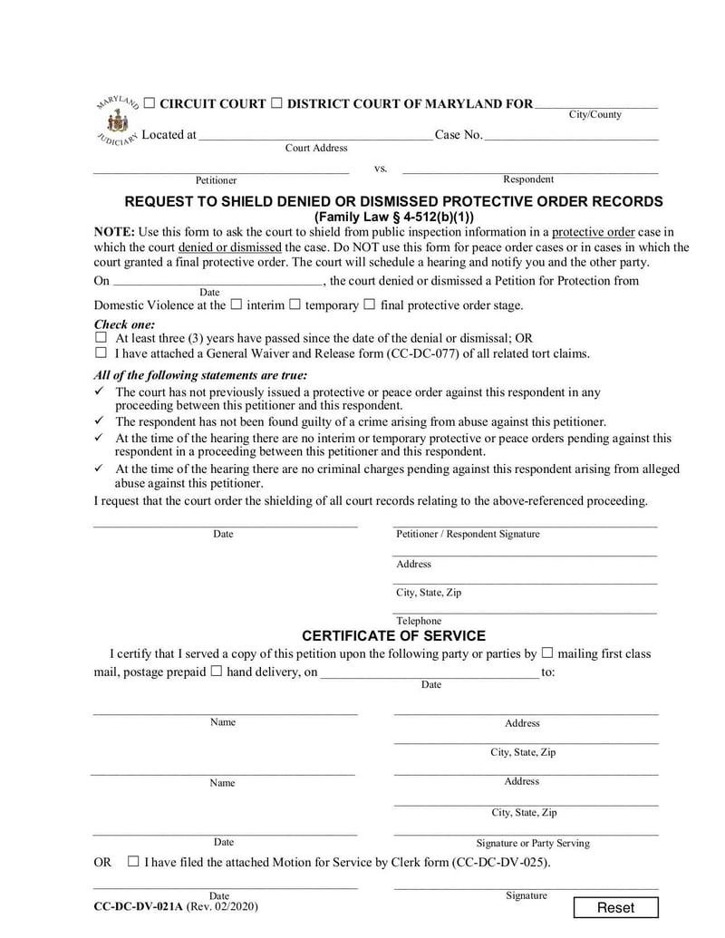 Large thumbnail of Form CC-DC-DV-021A - Feb 2020