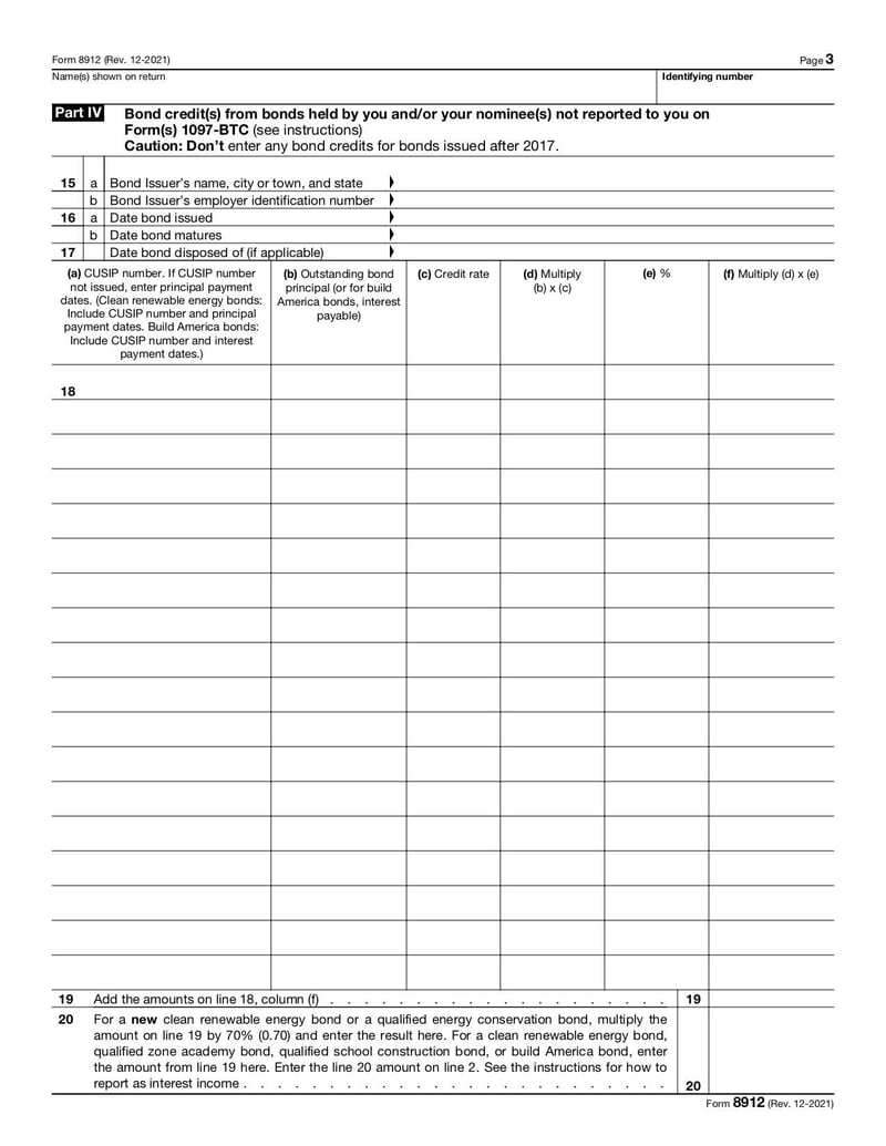 Large thumbnail of Form 8912 - Dec 2021