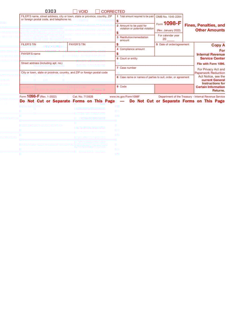 Large thumbnail of Form 1098-F - Jan 2022