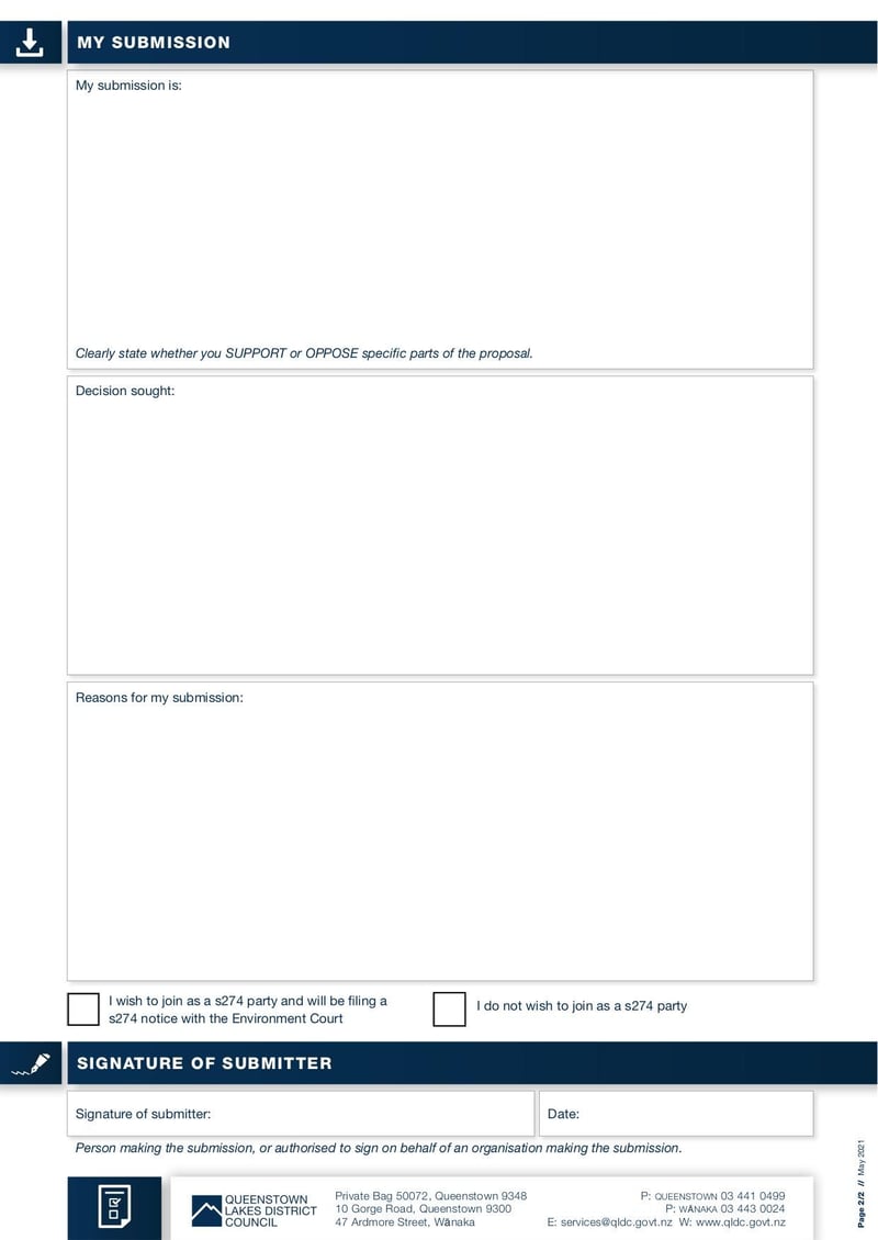 Large thumbnail of QLDC S293 Submission Comment Form - Sep 2021