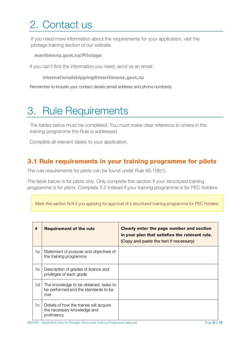 Large thumbnail of Application Form for Pilotage - Aug 2022