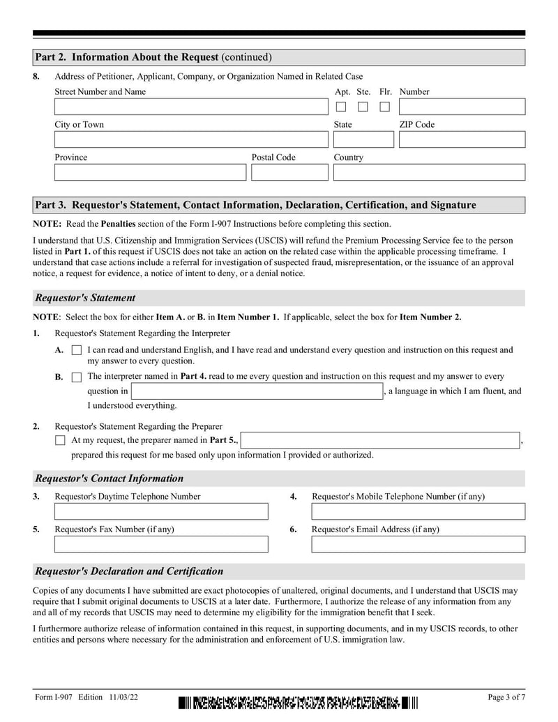 Large thumbnail of Form I-907 - Nov 2022