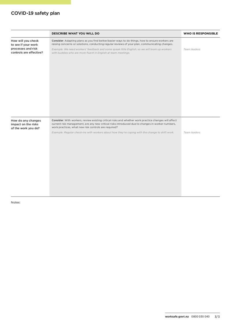 Large thumbnail of COVID-19 Safety Plan Form - Mar 2021