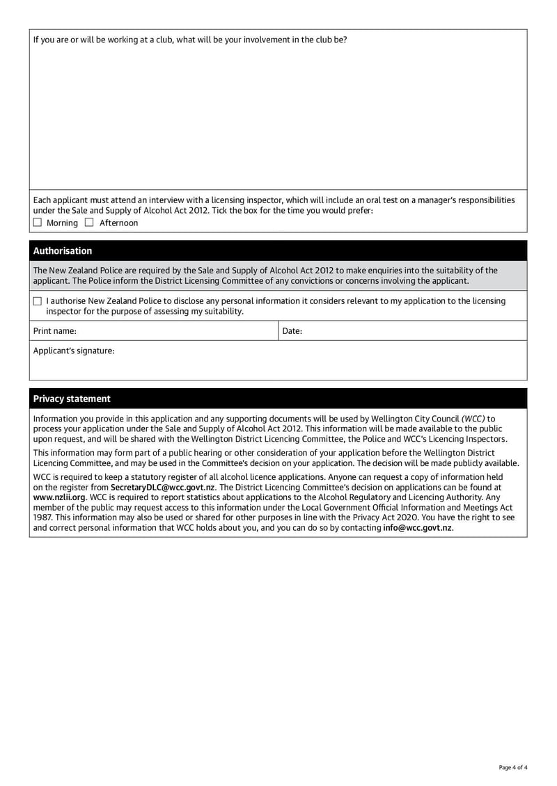 Large thumbnail of Application for a New Manager’s Certificate Form - Jan 2022