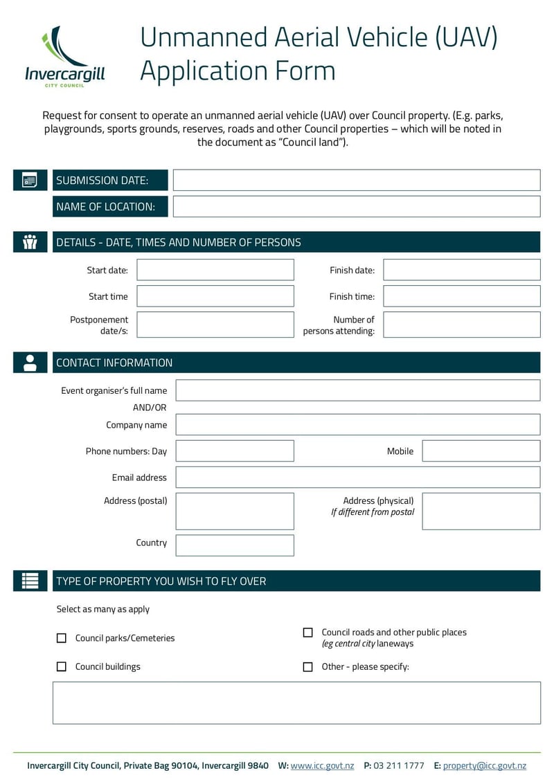 Large thumbnail of Drones Booking Form - Jul 2021