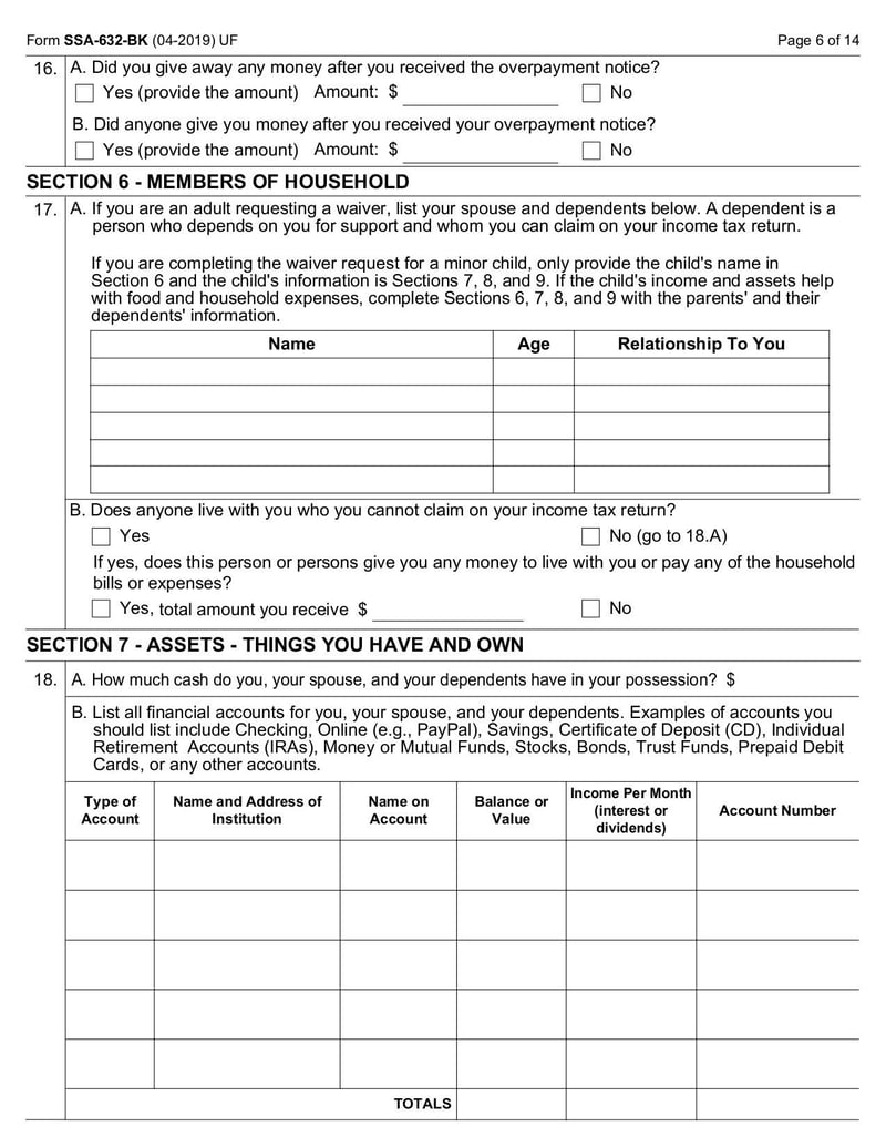 Large thumbnail of Form SSA-632-BK - May 2020