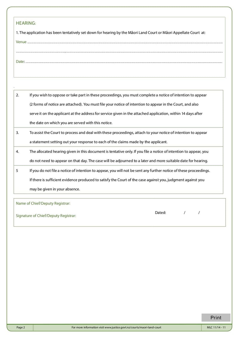 Large thumbnail of Form 16 Notice of Proceedings - Oct 2015