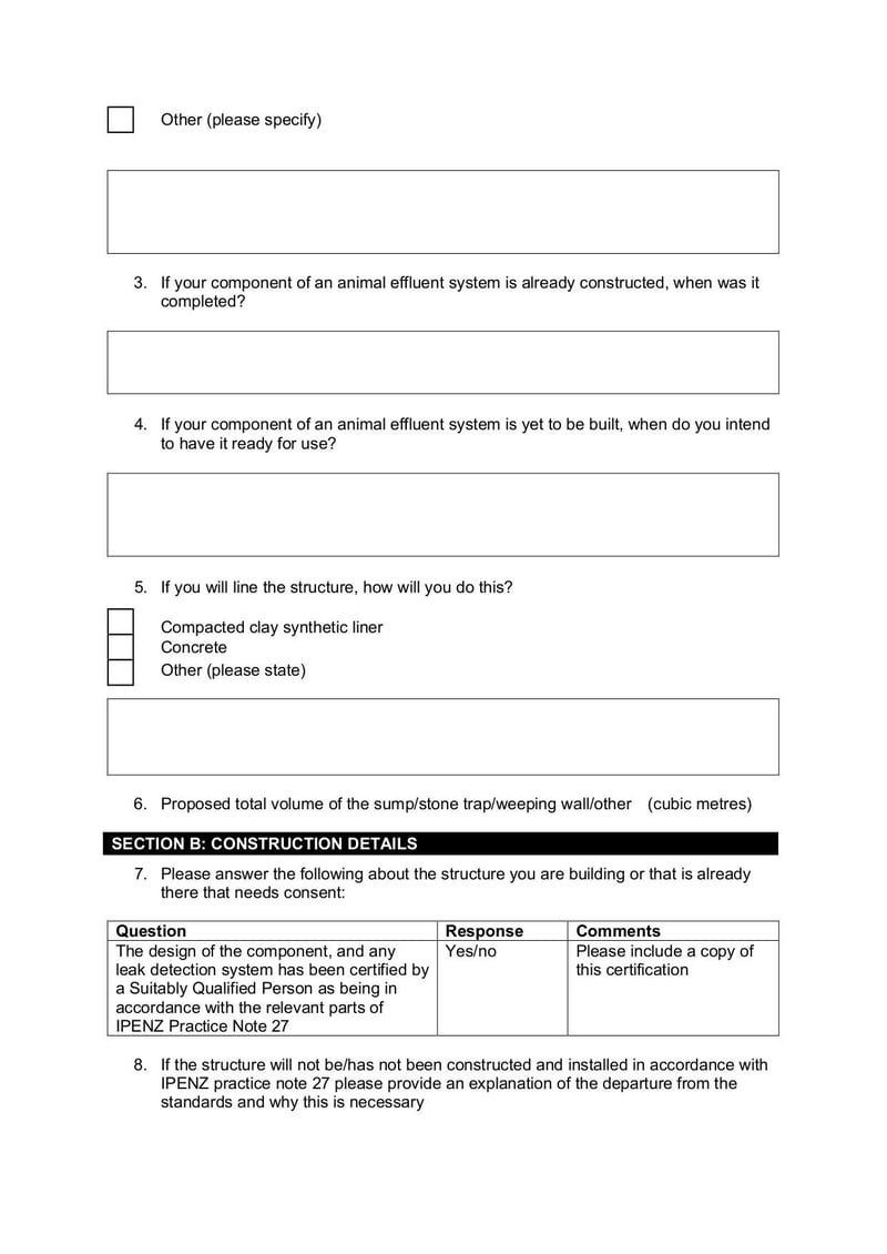 Large thumbnail of Form 29 Use of Land for the Construction Use and Maintenance of a Component of an Animal Effluent System - Jun 2022