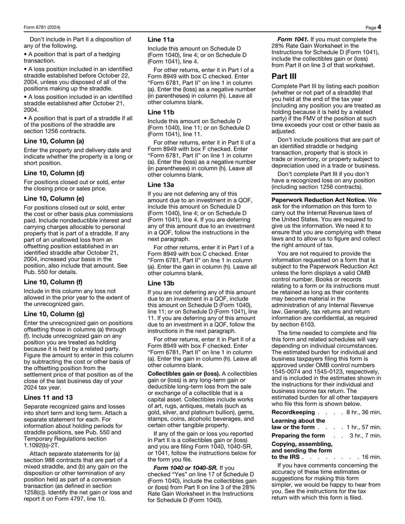 Large thumbnail of Form 6781 - 2024