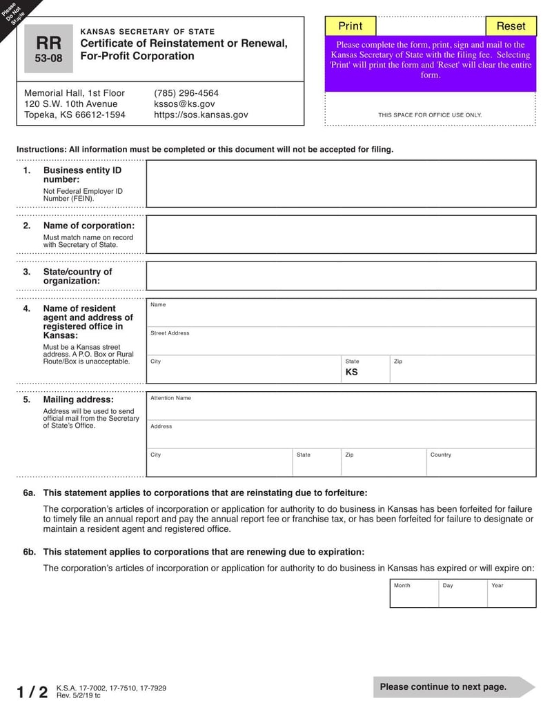 Large thumbnail of Form RR 53-08