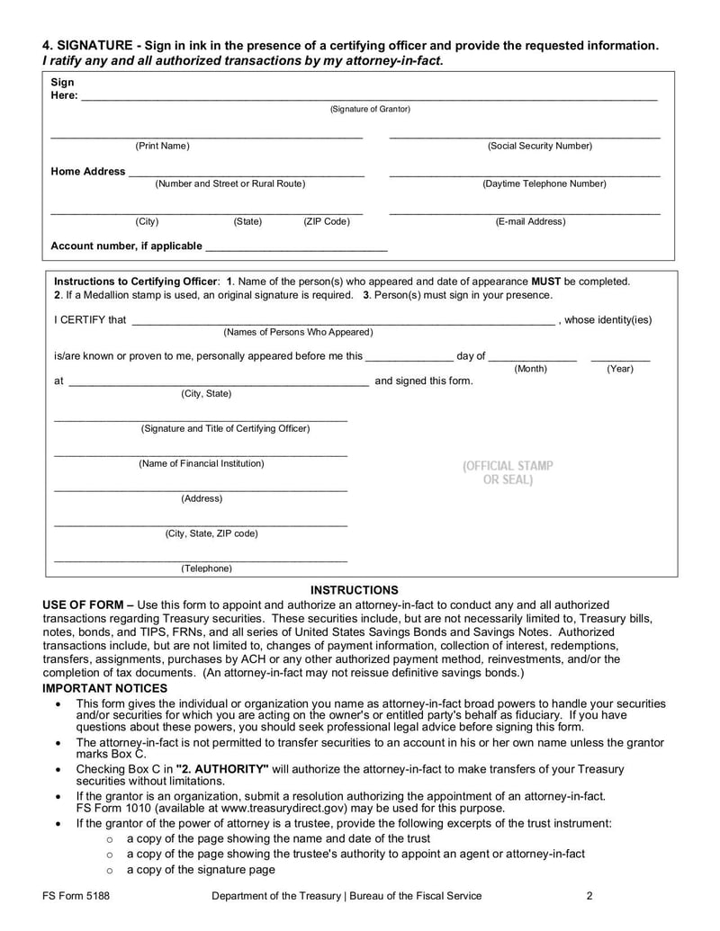 Large thumbnail of FS Form 5188 - Feb 2022