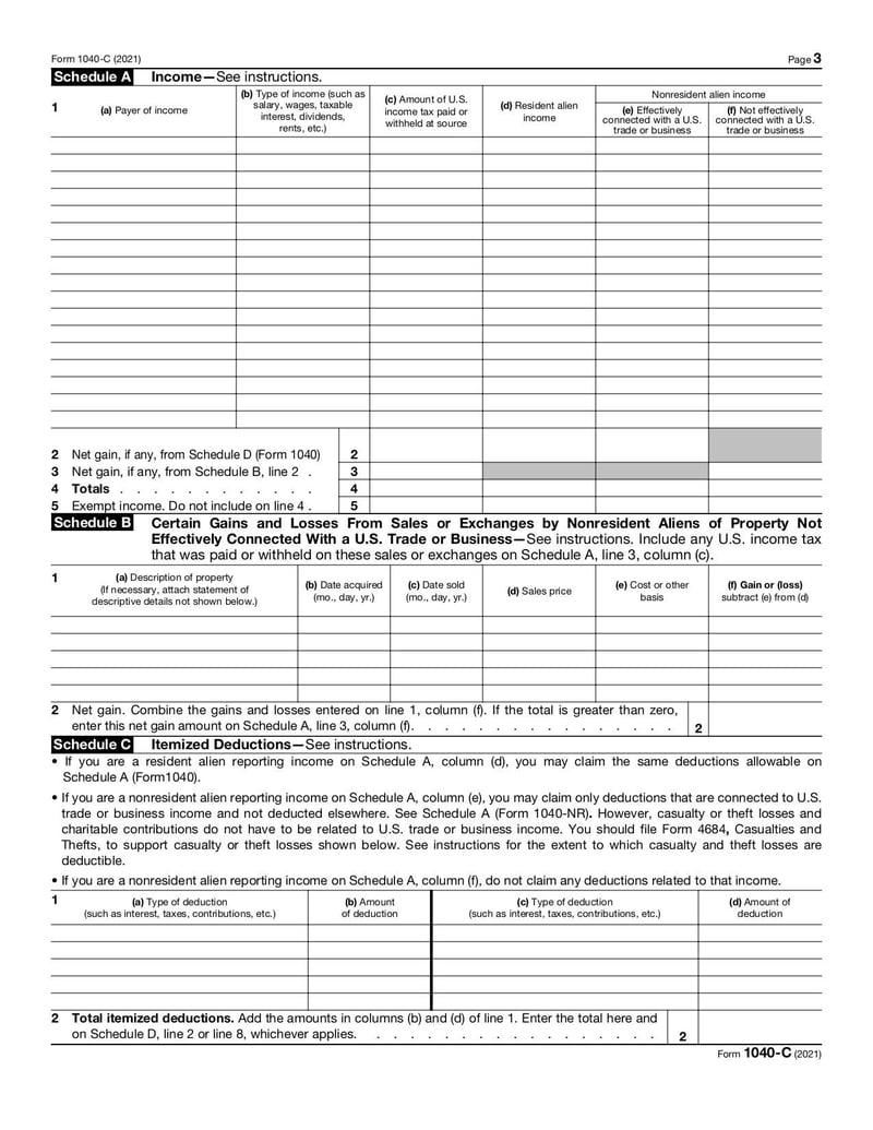 Large thumbnail of Form 1040-C - Jan 2023