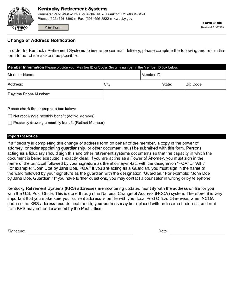 Large thumbnail of Form 2040 - Jan 2010