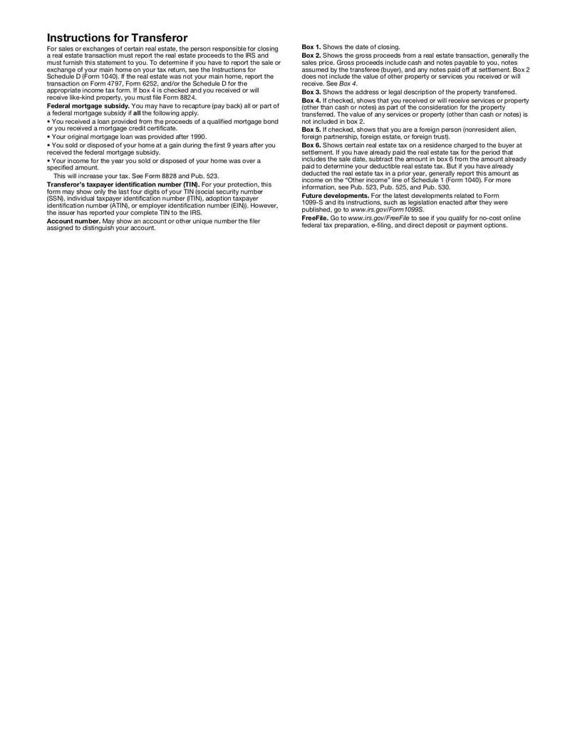 Large thumbnail of Form 1099-S - Jan 2021