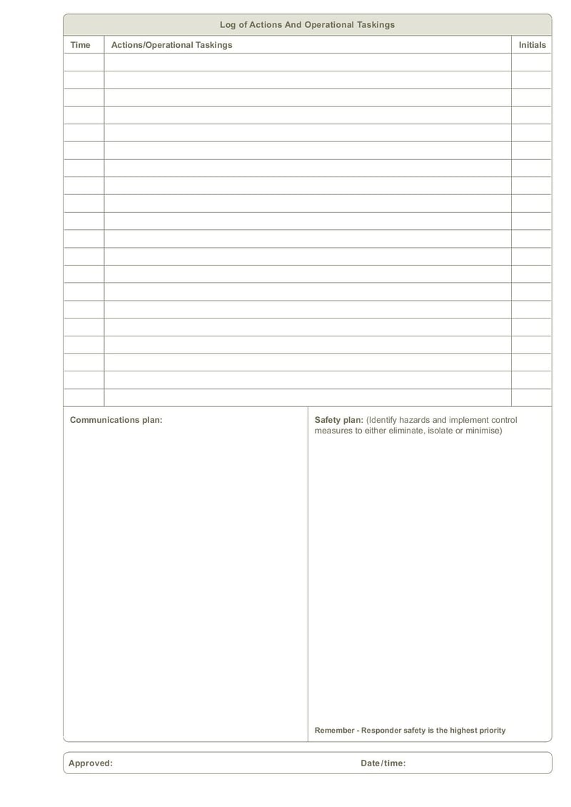 Large thumbnail of Incident Action Plan Initial Form - Aug 2014